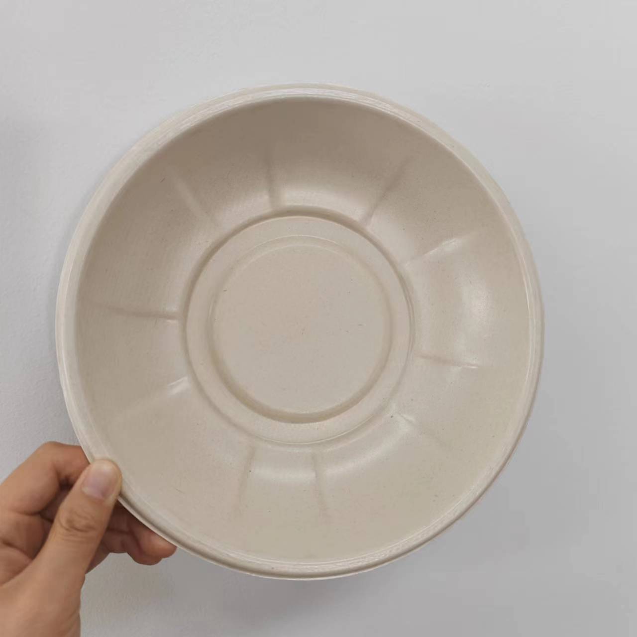 PE Coating 8.15-Inch Sugarcane Bagasse Bowl with Lid