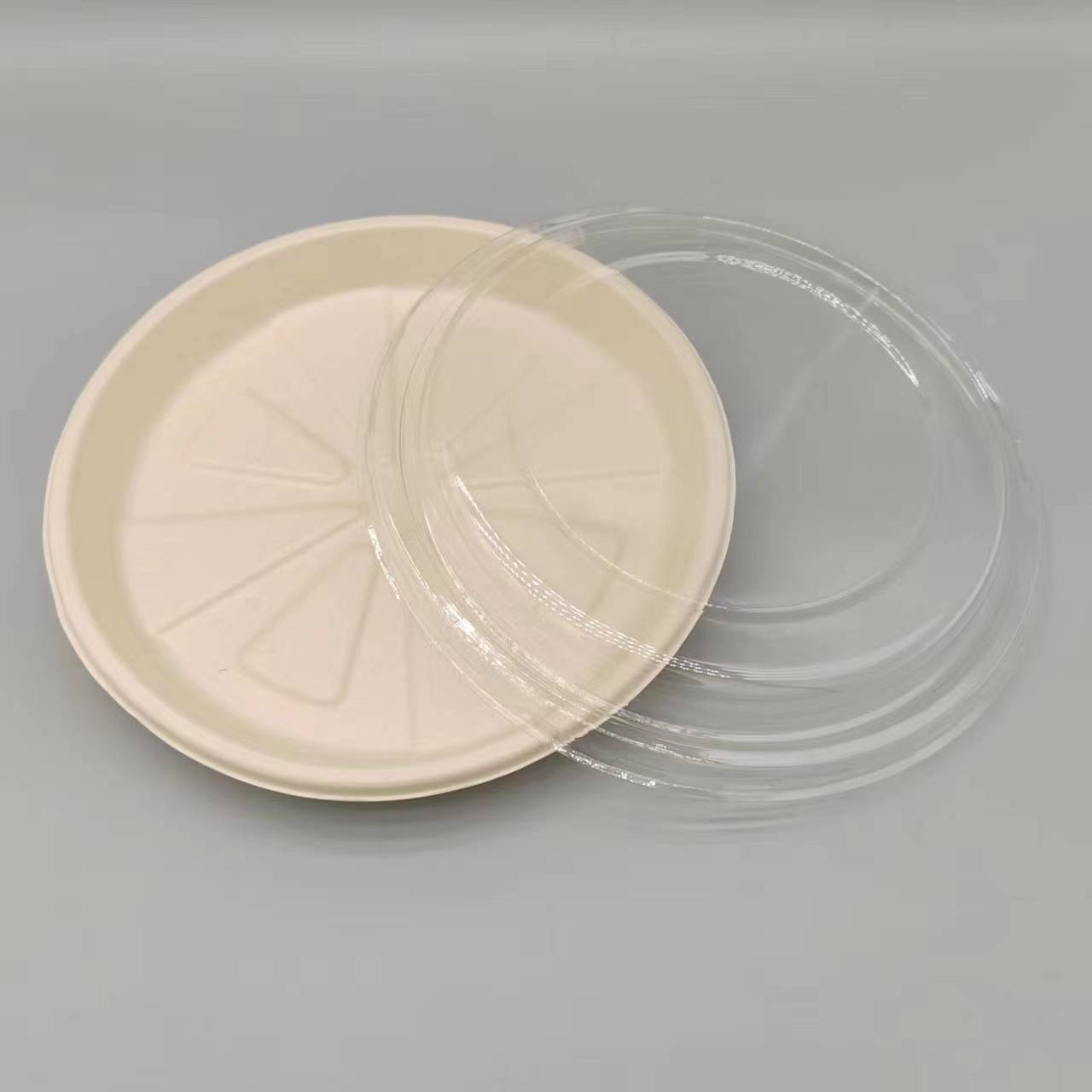 Eco-Friendly Round Bagasse Pizza Box with Lid