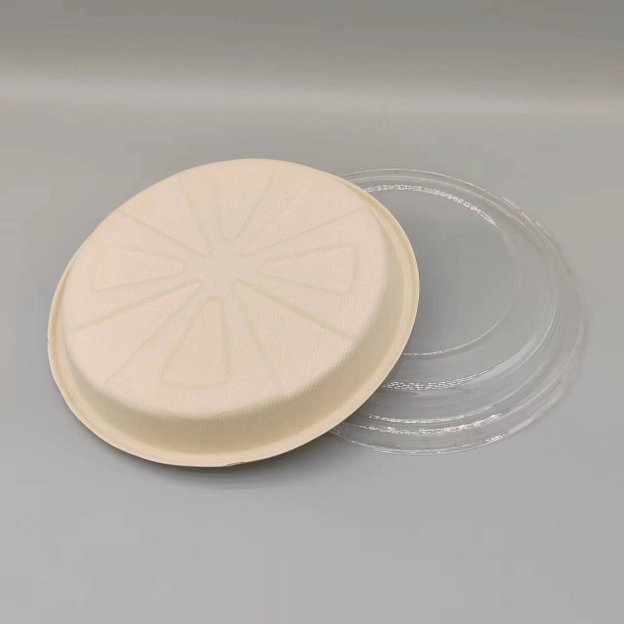 Eco-Friendly Round Bagasse Pizza Box with Lid