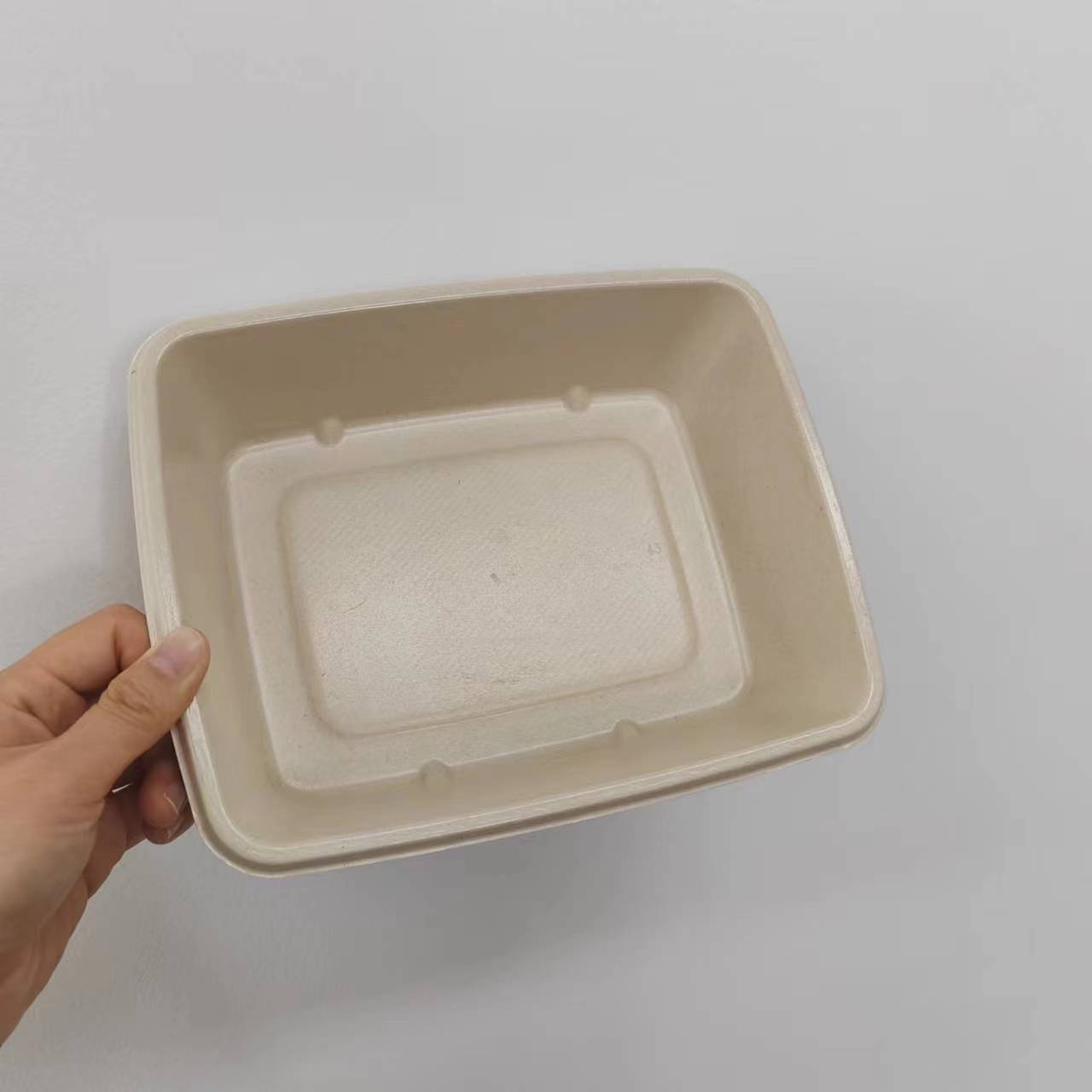 Eco-Friendly Coated Bagasse BBQ Box with Lid