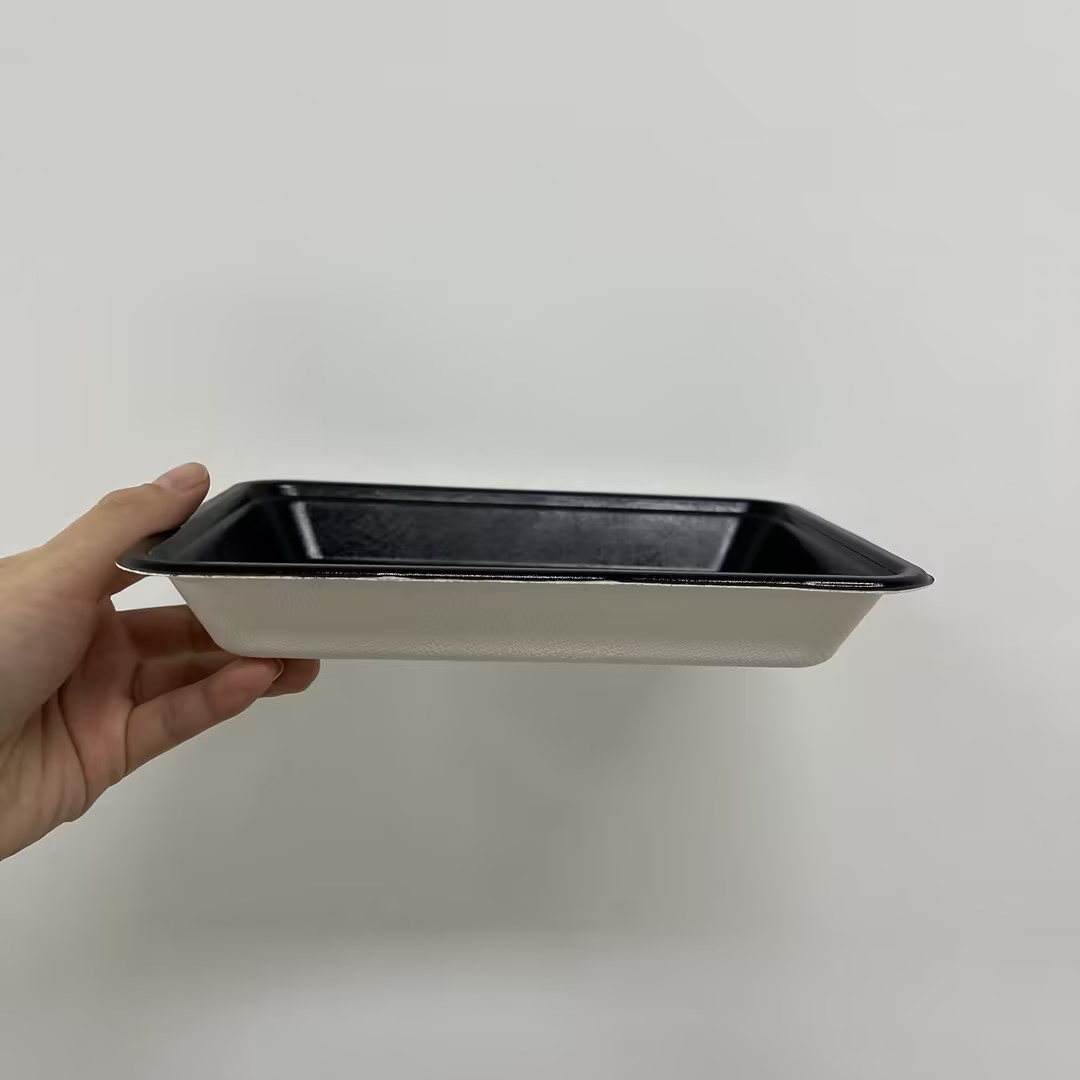 Biodegradable Pulp Black Coated Film Sealable Tray