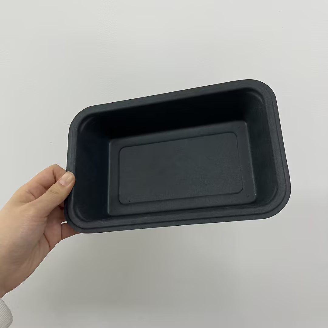 Disposable Black Sgarcane Bagasse Pulp Food Trays​