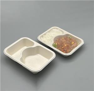2 compartment film-sealable paper meal trays