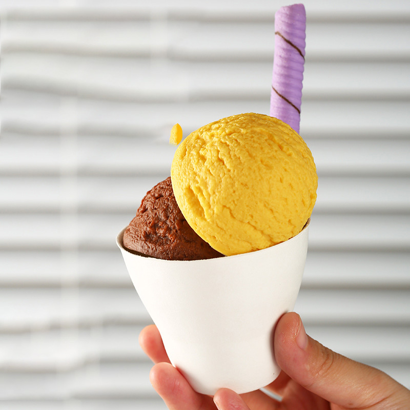 Custom Printed Bagasse Disposable Paper Dessert Cups