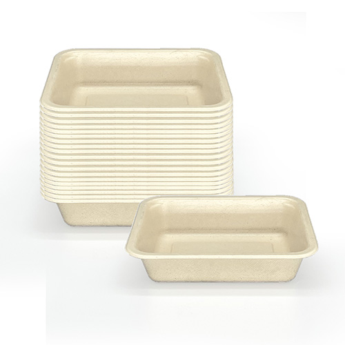15.2 oz 1compatement Compostable Fiber Coated Tray