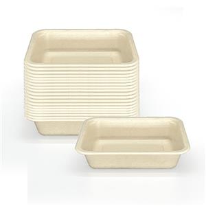 15.2 oz 1compatement Compostable Fiber Coated Tray