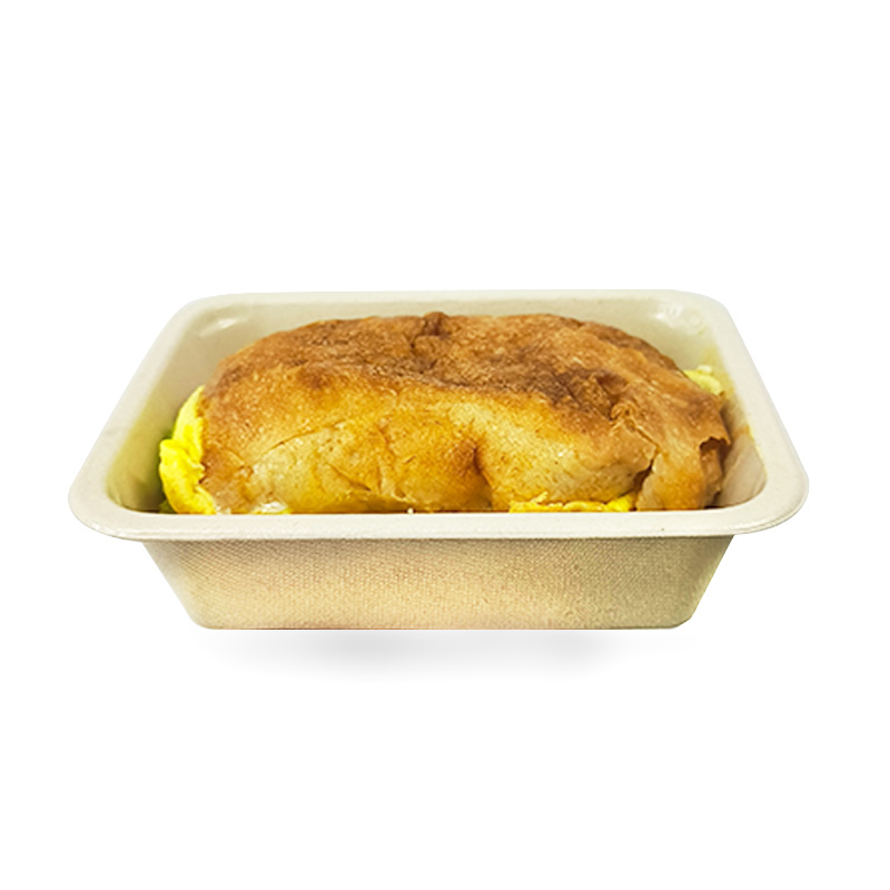 15.2 oz 1compatement Compostable Fiber Coated Tray