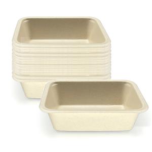 20.6 oz 1compatement Compostable Fiber Coated Tray
