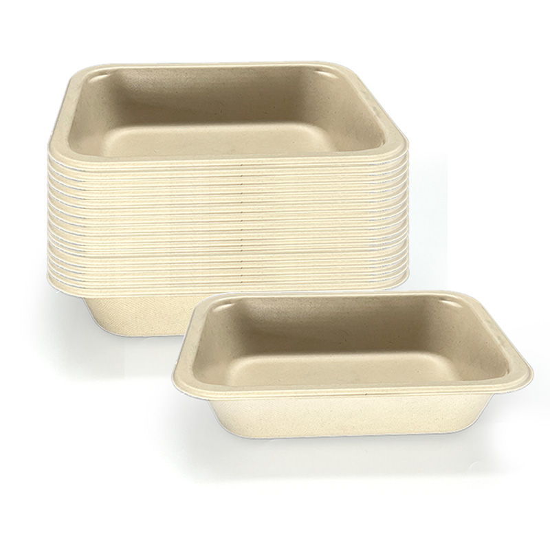 37.2 oz 1compatement Compostable Fiber Coated Tray