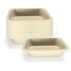 37.2 oz 1compatement Compostable Fiber Coated Tray