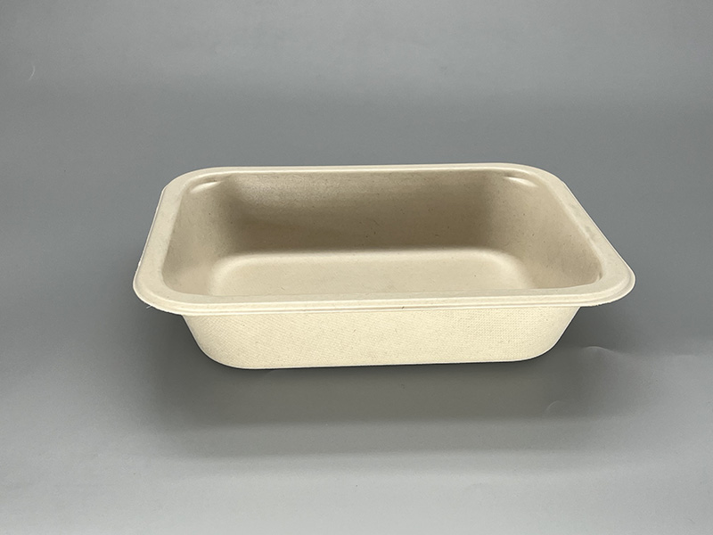 37.2 oz 1compatement Compostable Fiber Coated Tray