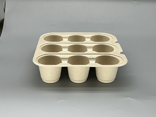 Custom Bagasse Compostable Fiber Yogurt Tray