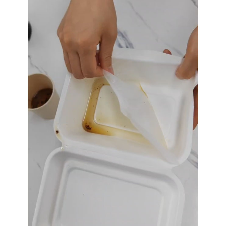 Compostable Pla Coated Sugarcane Bagasse Clamshell Box