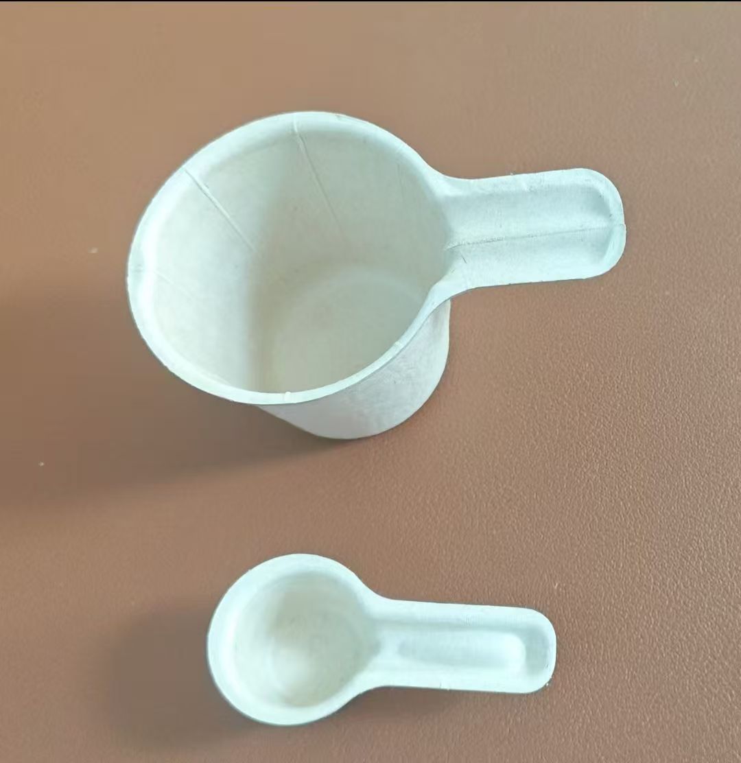 Compostable Fiber Measuring Cup and Measuring Spoon