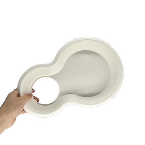 Compostable Fiber Plate with Cup Holder