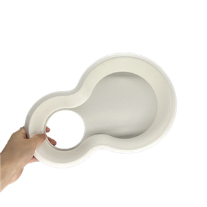 Compostable Fiber Plate with Cup Holder