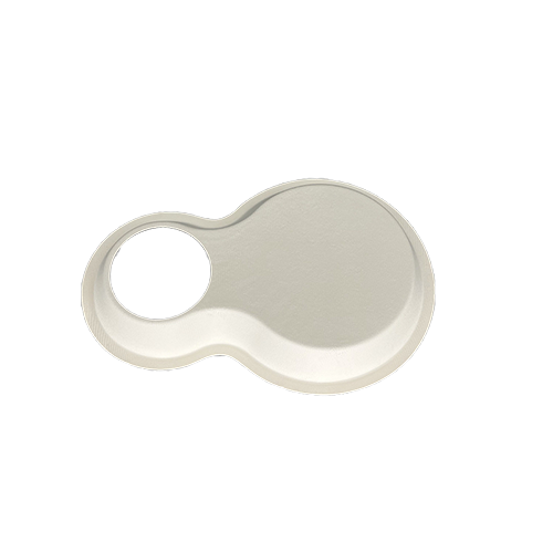 Compostable Fiber Plate with Cup Holder
