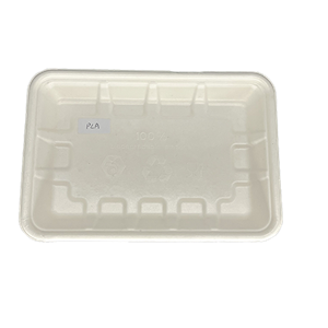 PLA Coated Sugarcane Bagasse Fiber Meat Tray