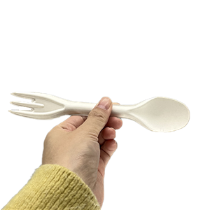 Compostable Sugarcane Bagasse Fiber Spoon and Fork