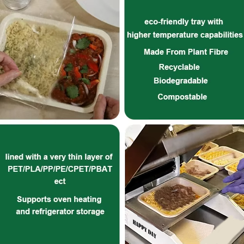 Laminated Heat Seal Sugarcane Trays Manufacturer | Sustainable Food Packaging