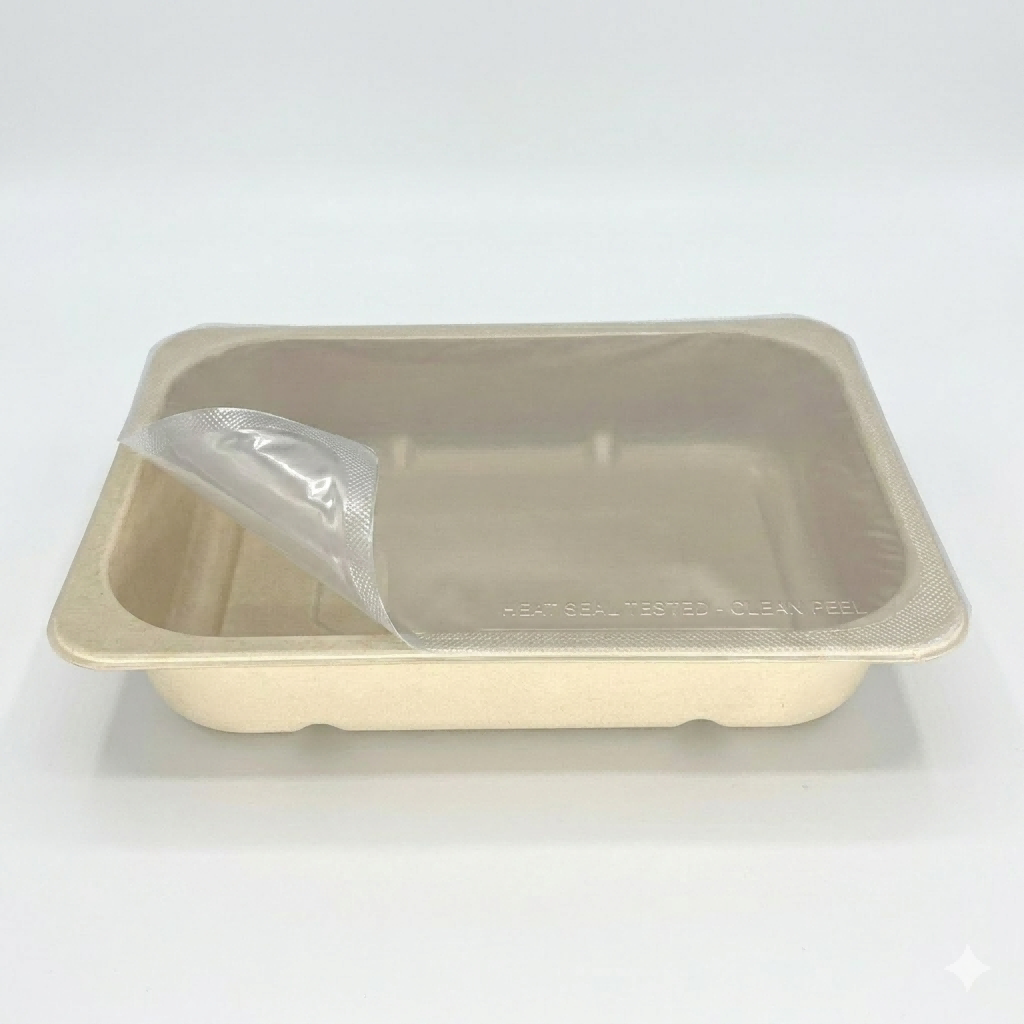 325x265mm Large PFAS-Free Laminated Bagasse Trays