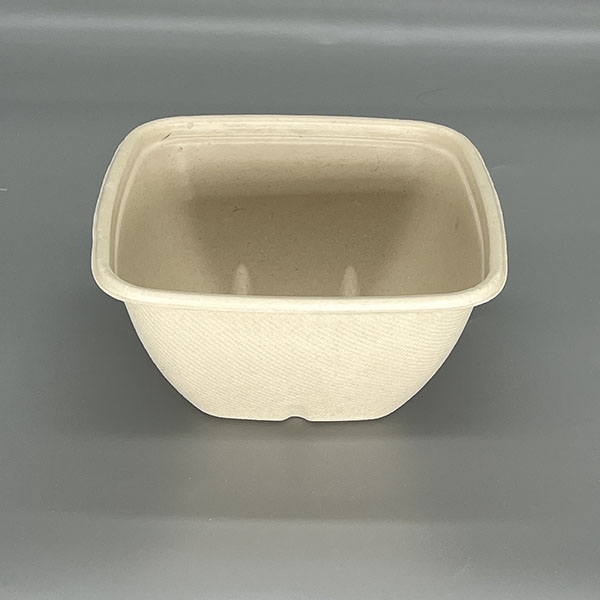 500ml PFAS-Free Deep Square Heat Sealed Bagasse Bowls