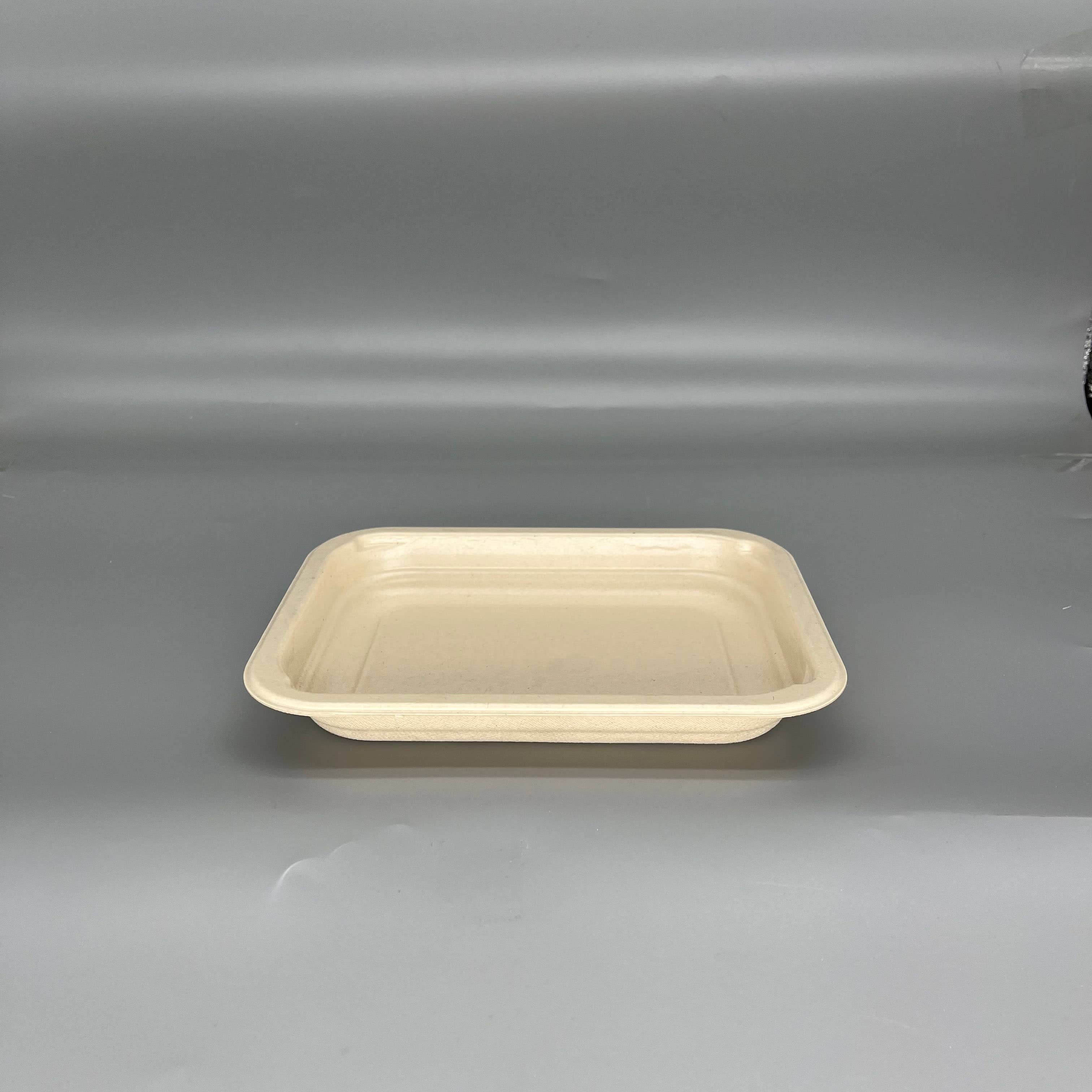 200*155mm Natural PFAS-Free Laminated Bagasse Tray