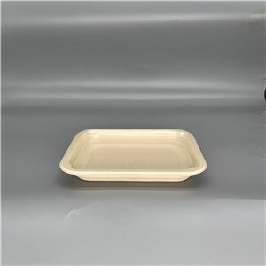 200*155mm Natural PFAS-Free Laminated Bagasse Tray