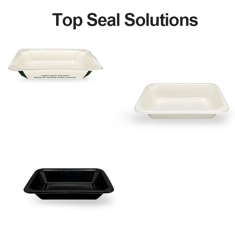 220x168x41mm VSP Trays: Cardboard Kraft Paper / CPET / Laminated Bagasse