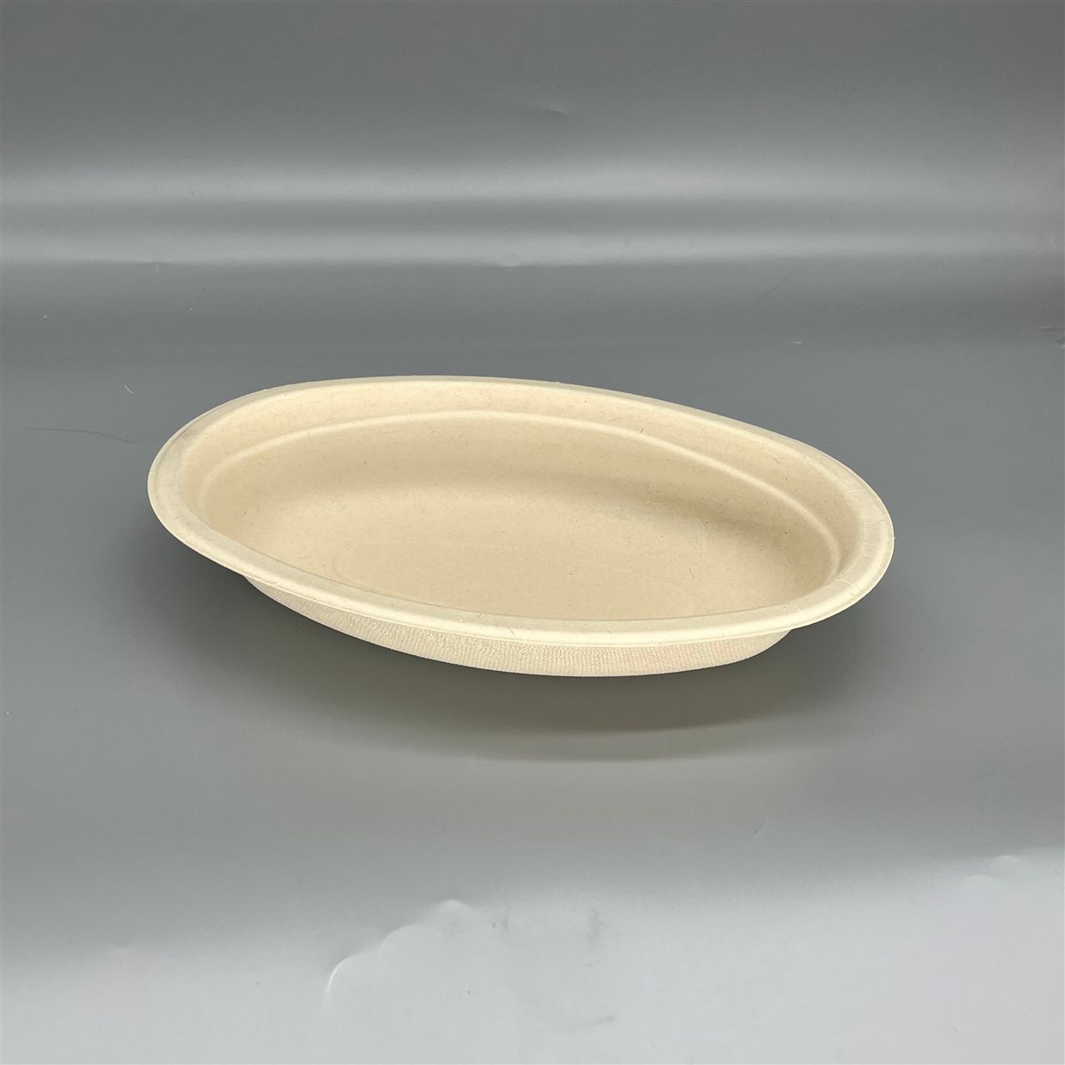 245mm Oval Sugarcane Bagasse Bowl with PET Lid
