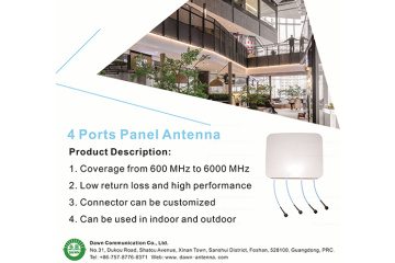 4-PORT PANEL ANTENNA- CAN BE USED FOR INDOOR OR OUTDOOR