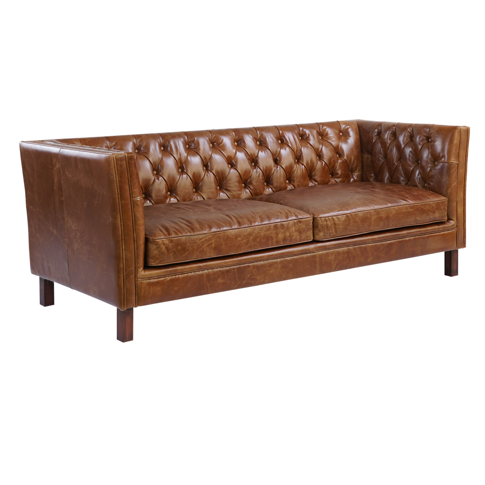 distressed leather chesterfield sofa