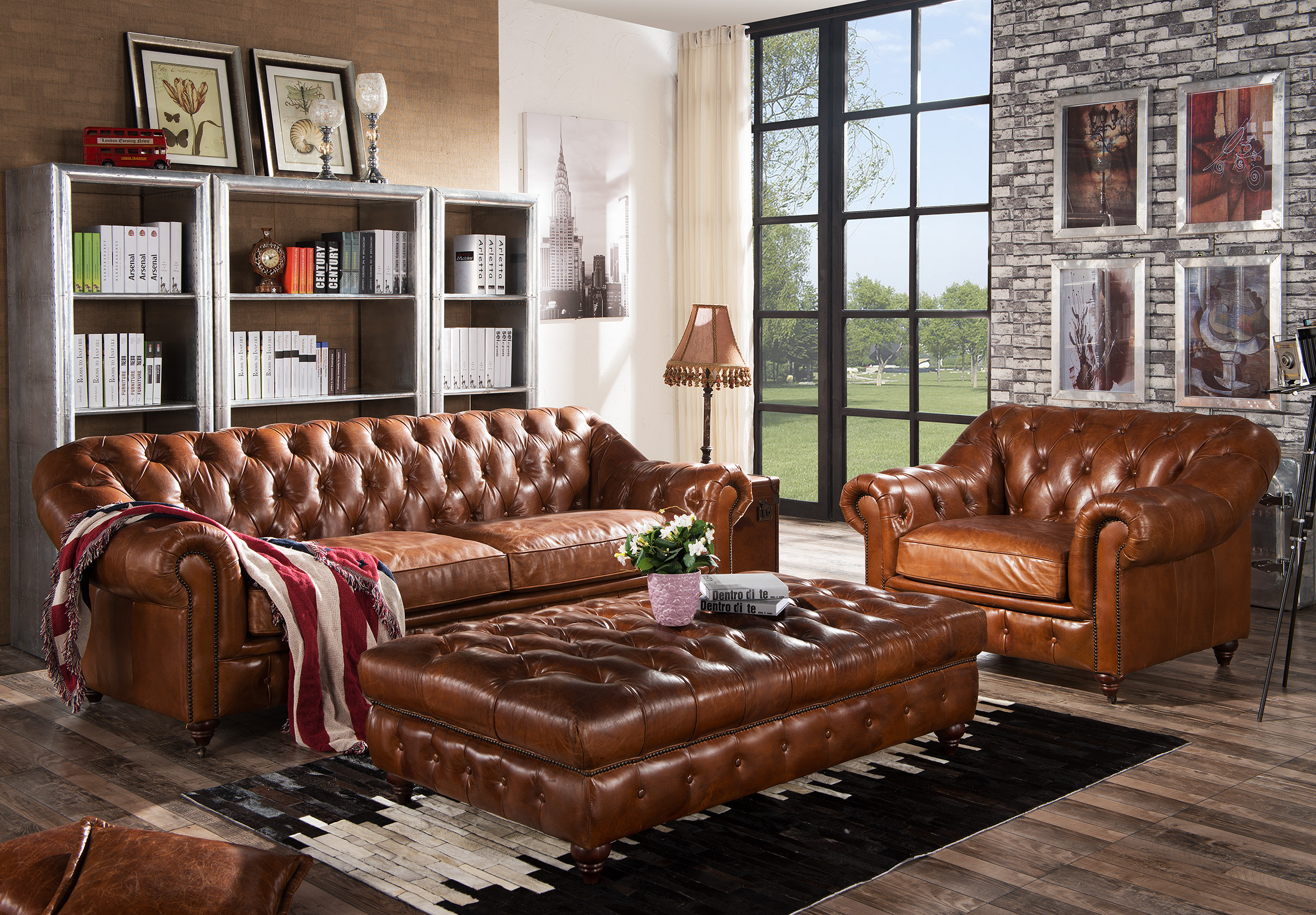 full tufted chesterfield sofa