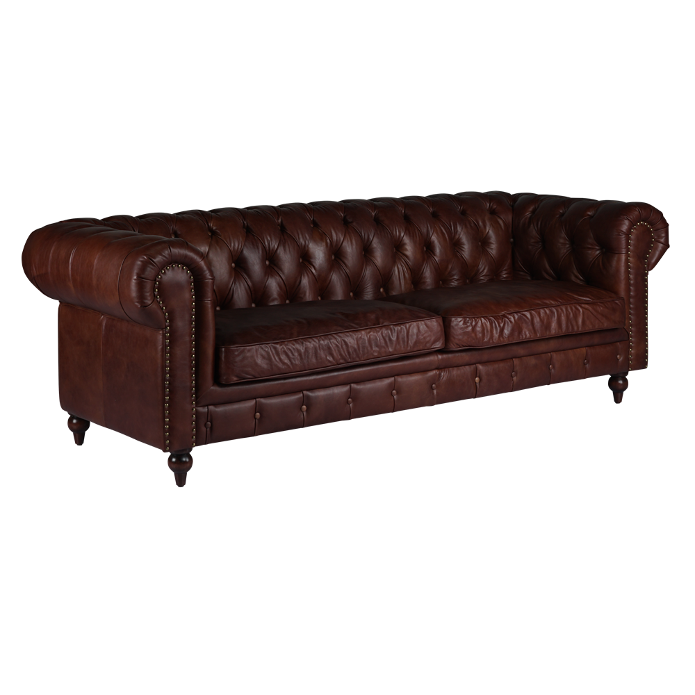 brown chesterfield