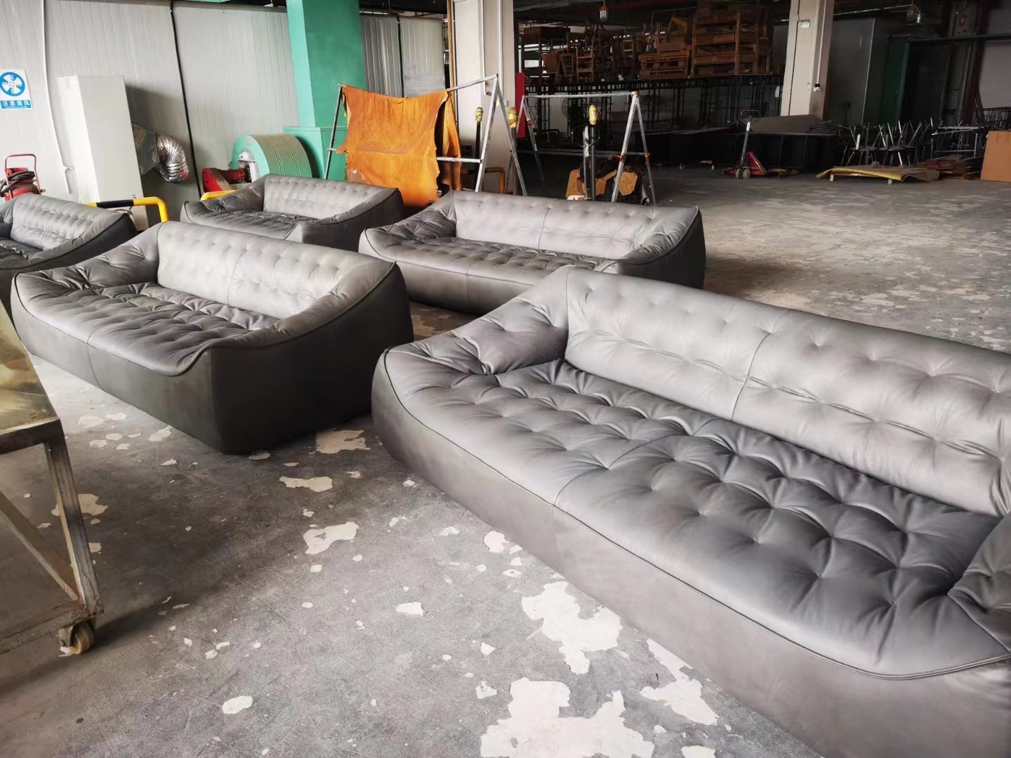 100 percent genuine leather sofa