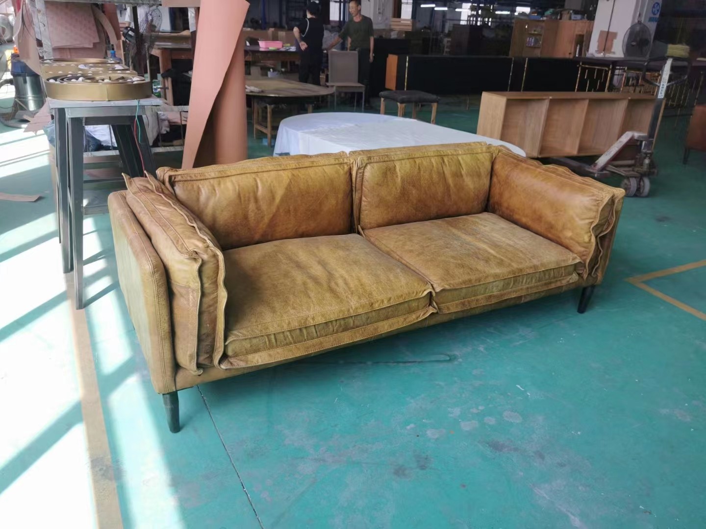 modern genuine leather sofa