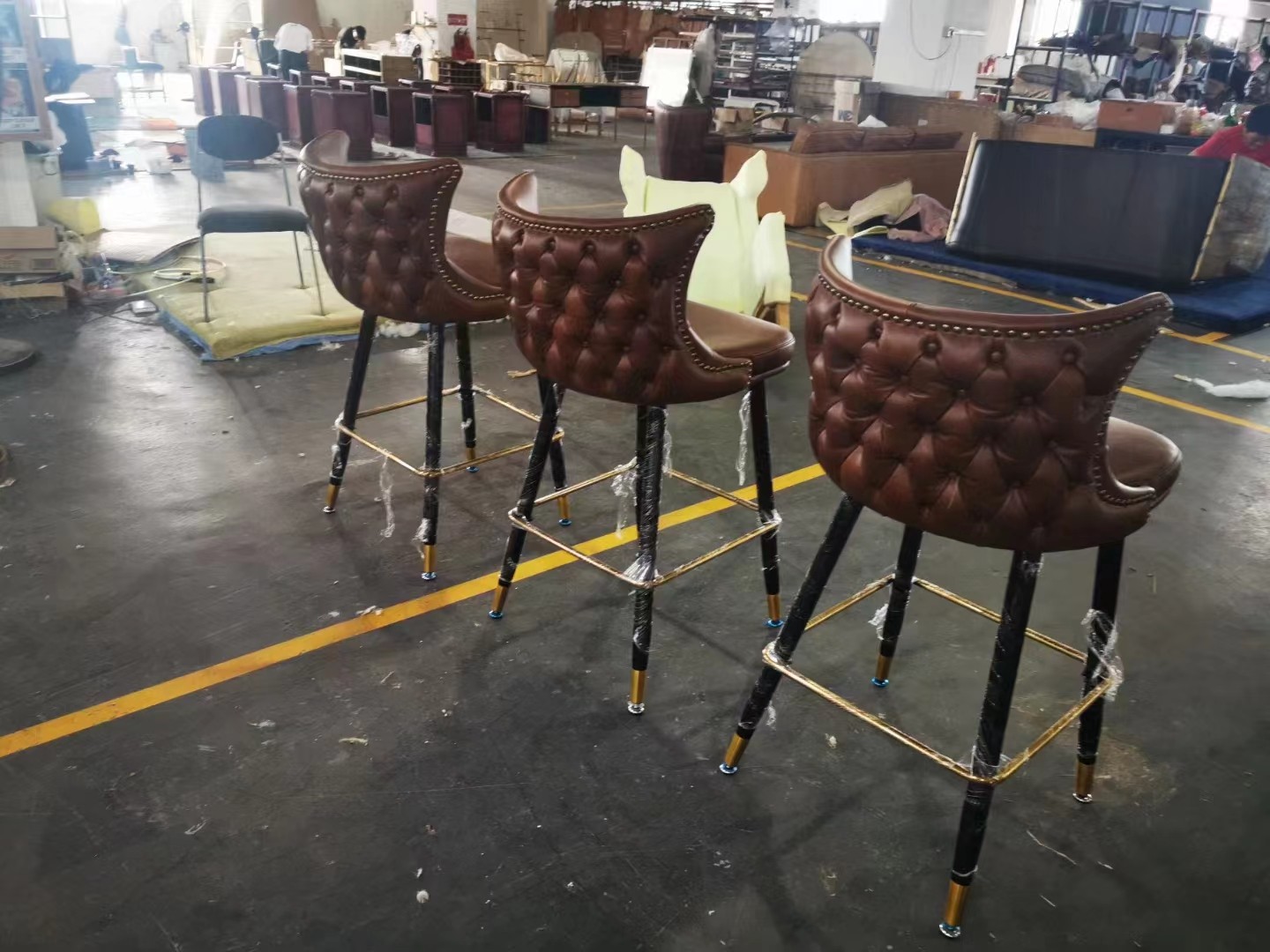 black leather bar stools