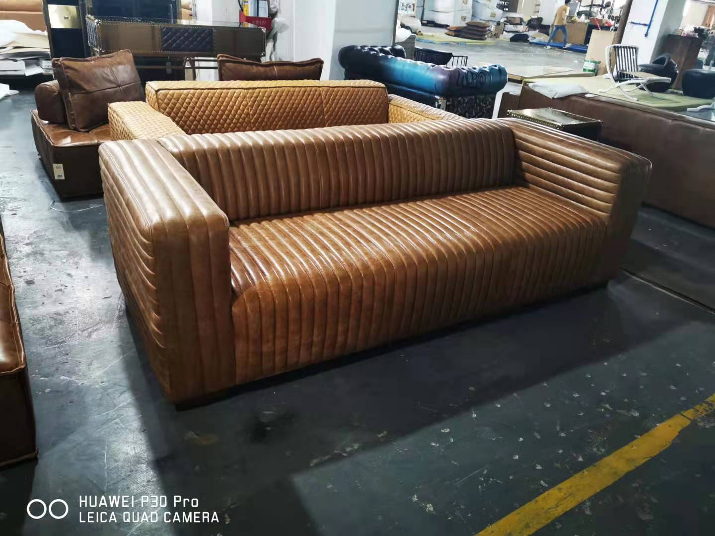 used genuine leather sofa