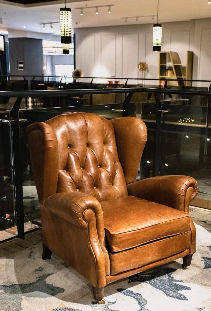 chesterfield armchair leather