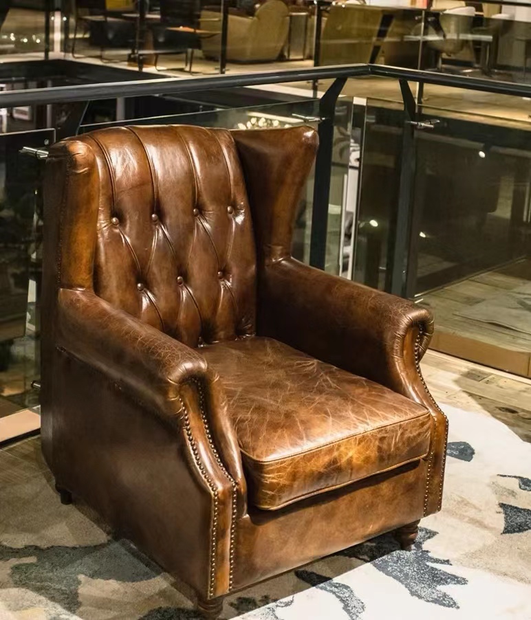 chesterfield armchair leather