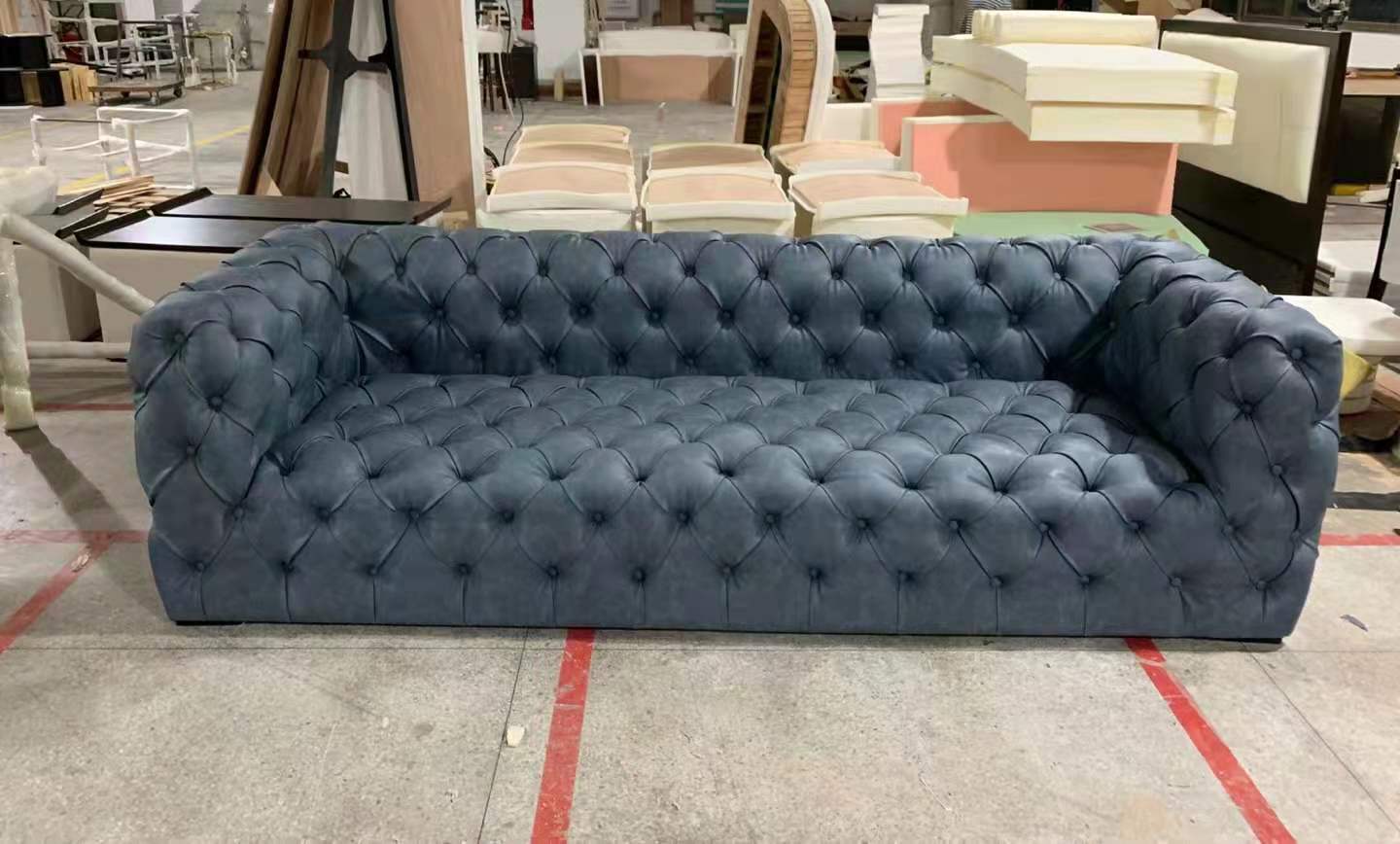 green chesterfield couch