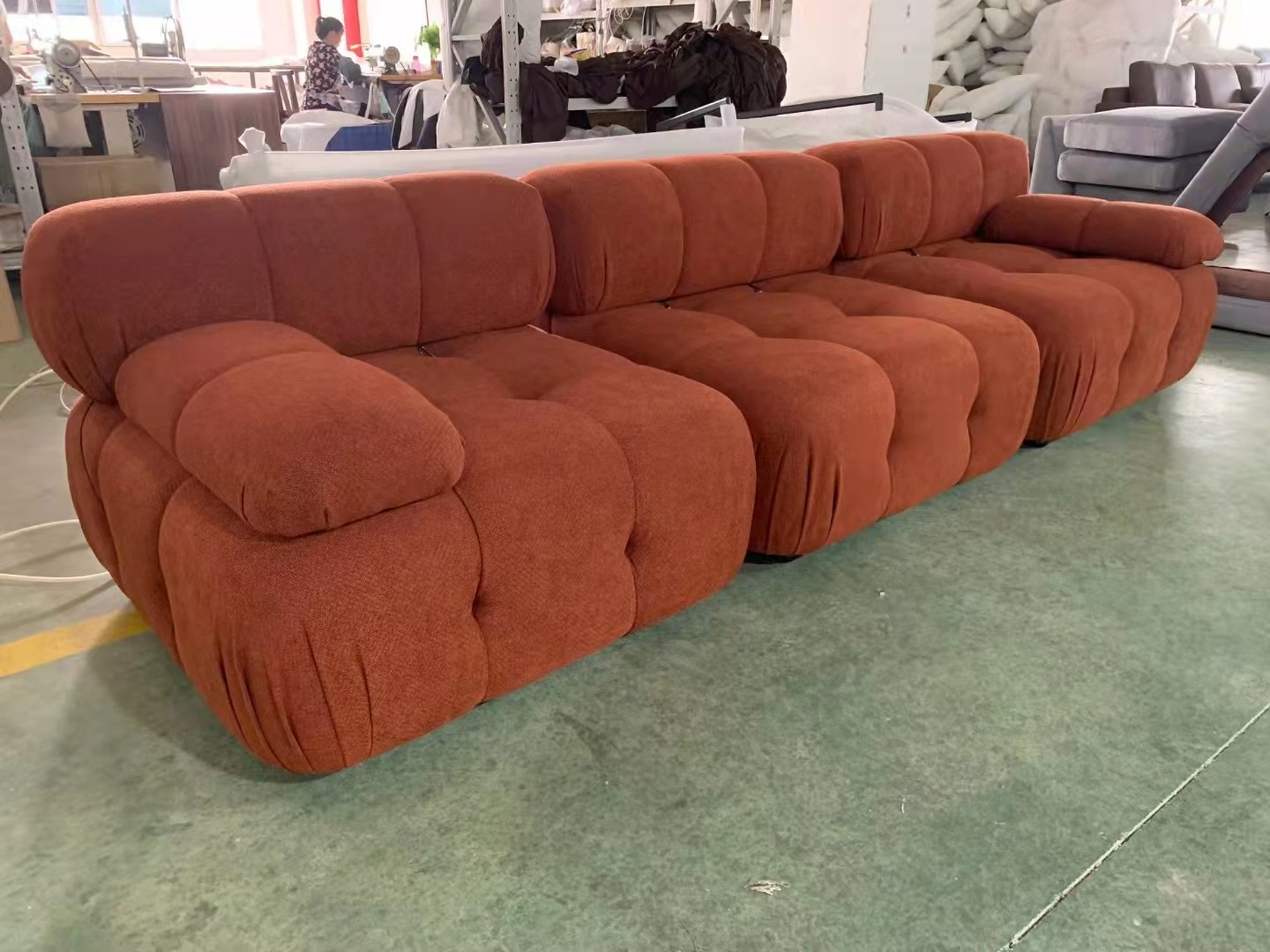 velvet 3 seater sofa