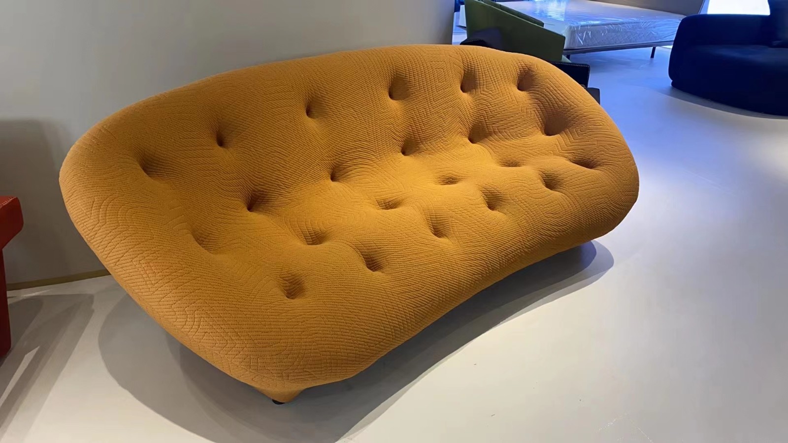 modern curved sofa