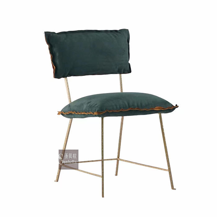 Supply Kitchen chairs blue green leather modern dining chairs Wholesale