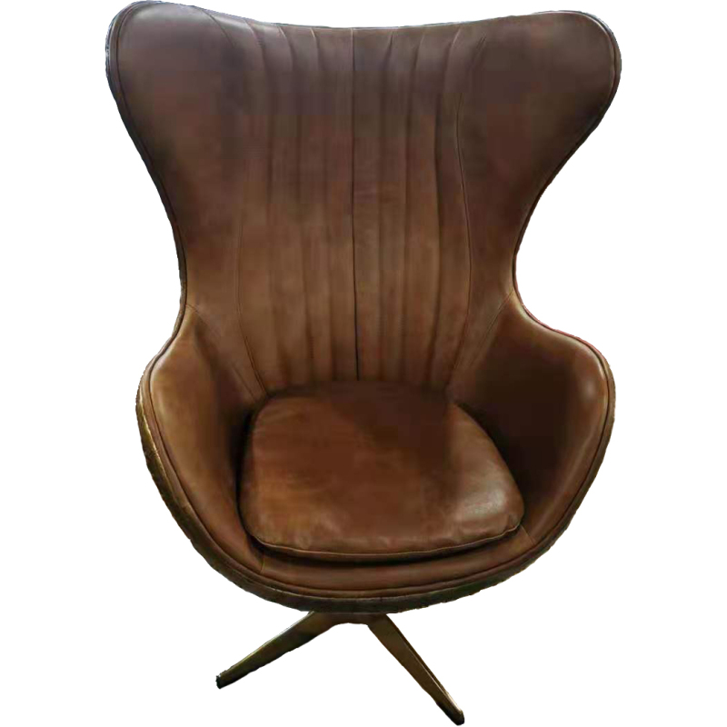 Supply Arne jacobsen chair rustic brown leahter egg chair Wholesale