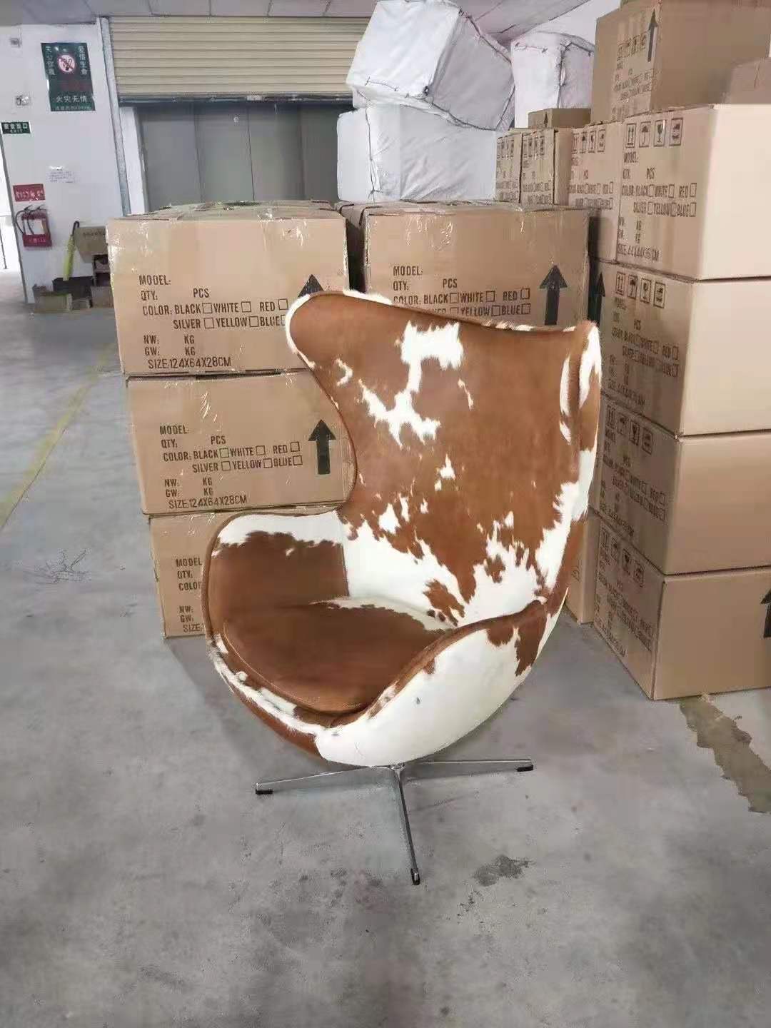 spitfire leather egg chair