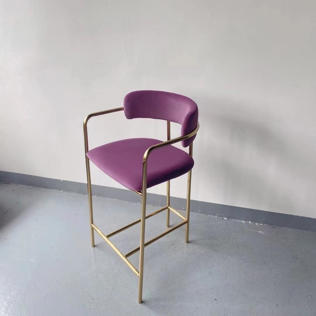 metal bar chairs with backs