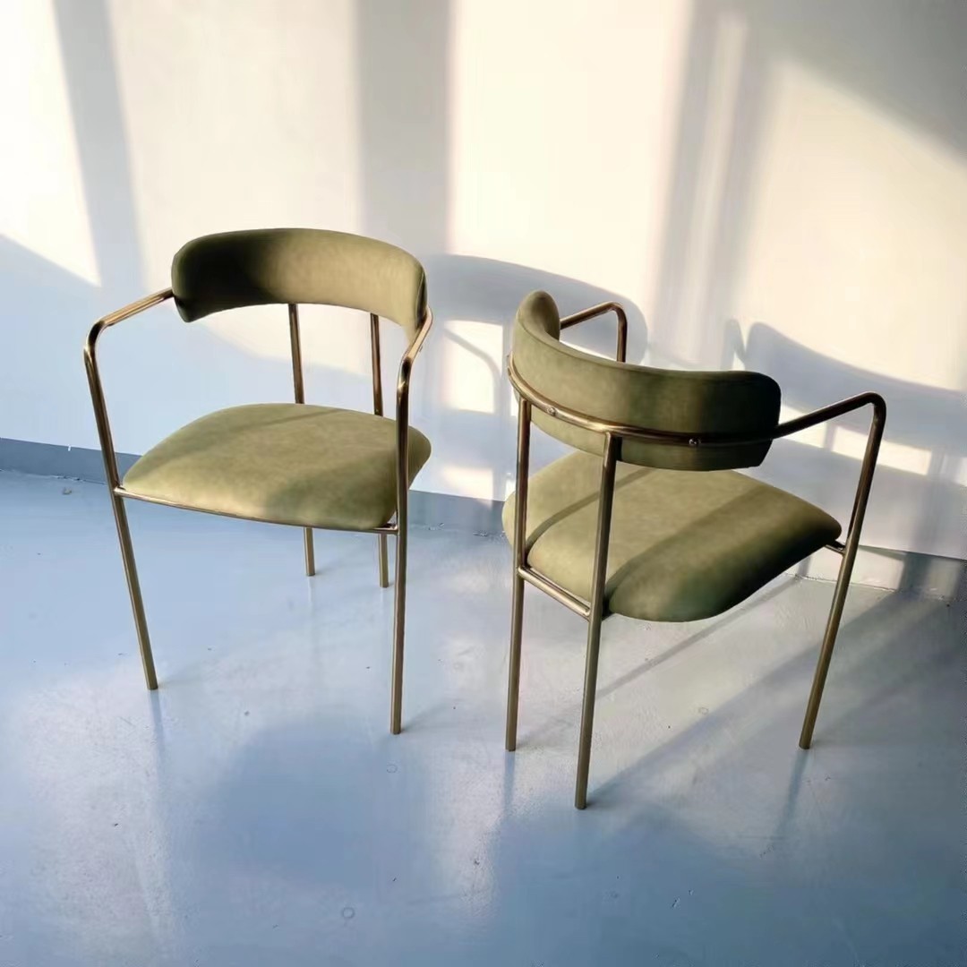 gold metal bar chairs