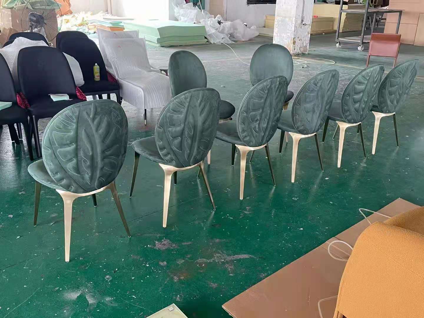 chair with metal legs