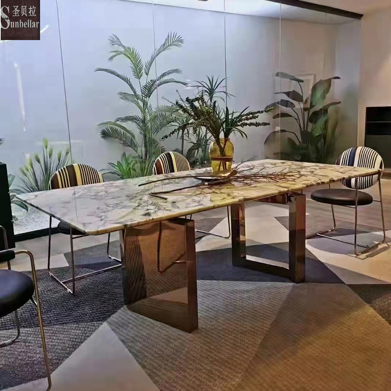 Supply Modern marble dining table Wholesale Factory Foshan Angkelei